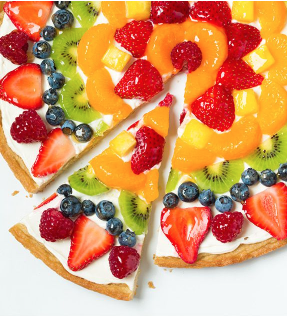 Fruit Pizza with Cream Cheese Frosting